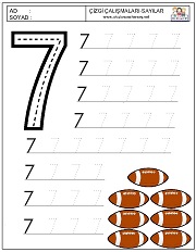 okul öncesi 1 sayısı çizgi çalışması